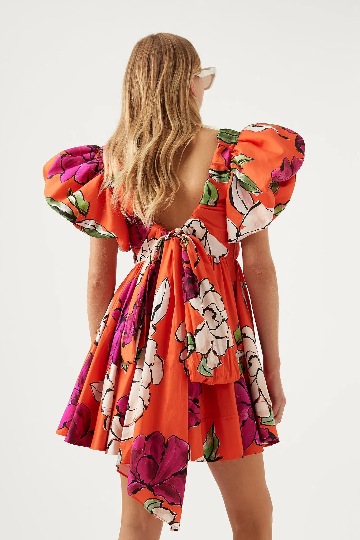 Aje Gretta Bow Back Mini Dress Floral Size 10 - Image 2