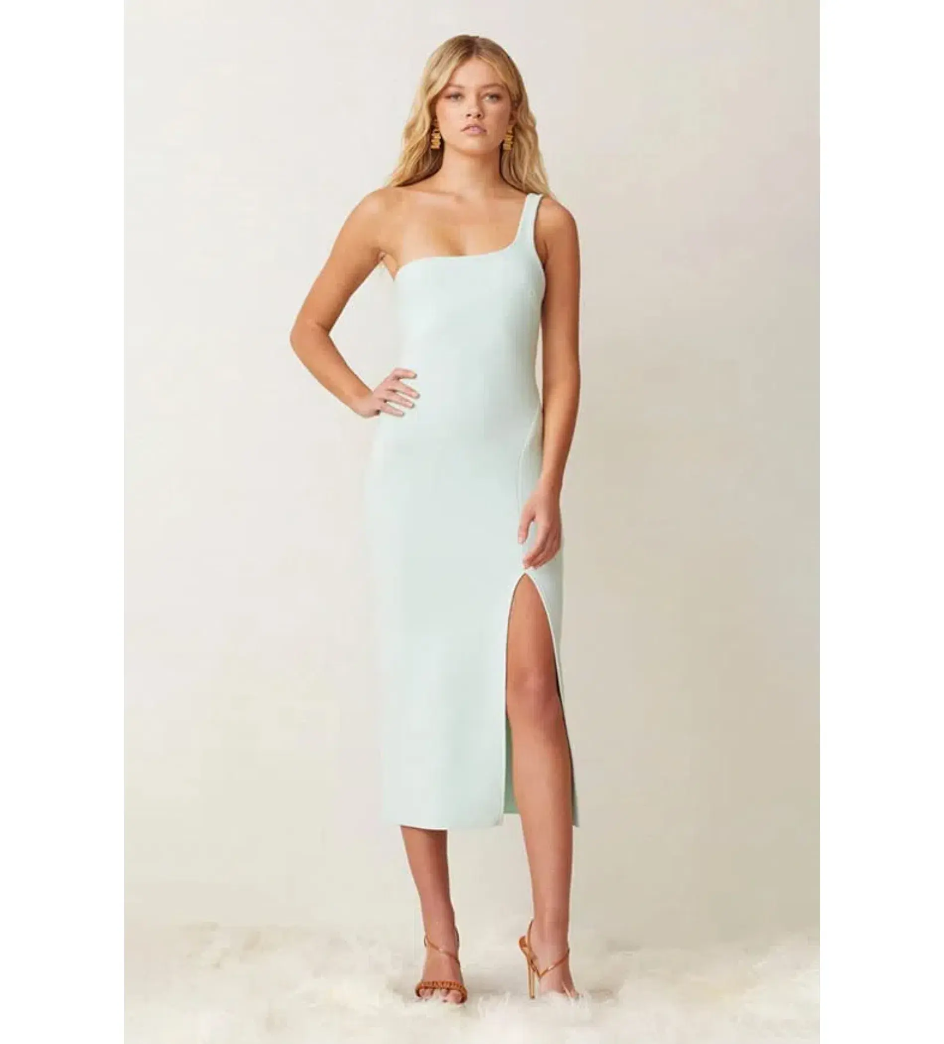Bec & Bridge Ariel Midi Dress Mint Green Size 10 - Image 1