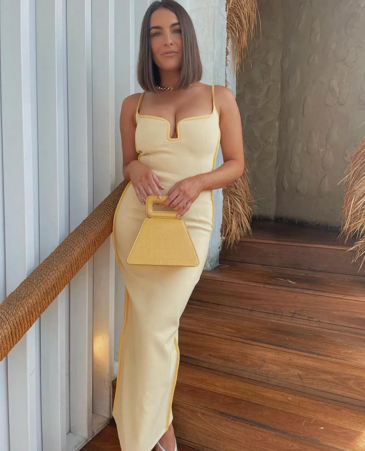 Paris Georgia Marlo Dress Yellow Size XS/ Au 6 - Image 4