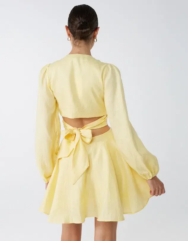 Lover Viva Mini Dress Yellow Size 10 - Image 3
