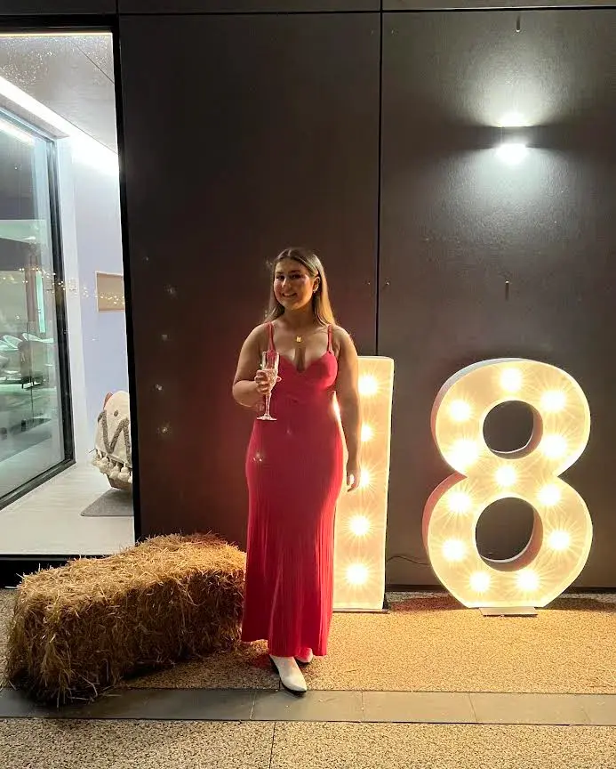 Anna Quan Sabrina Dress Fuchsia Size 12 for rent on The Volte - main image