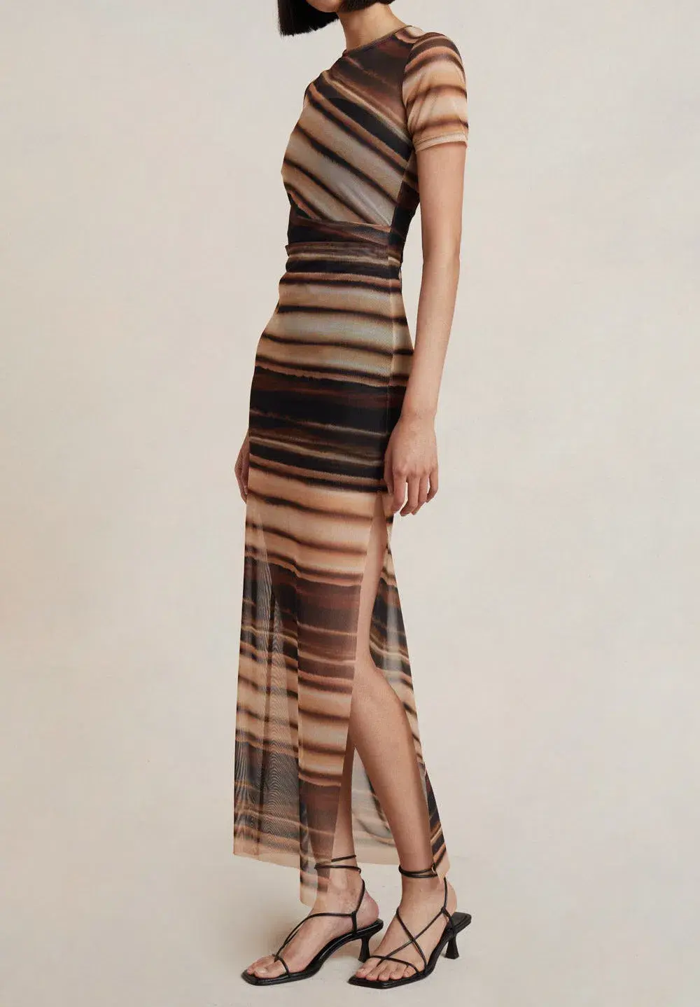 Bec & Bridge Watercolour Short Sleeve Maxi Dress Print Size 10 / M - Image 3