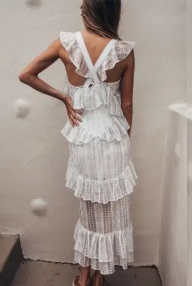 Alice McCall Melody Midi Dress White Size 8 - Image 4