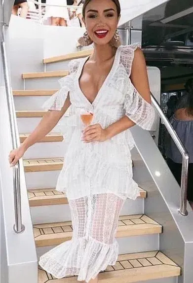 Alice McCall Melody Midi Dress White Size 8 - Image 1