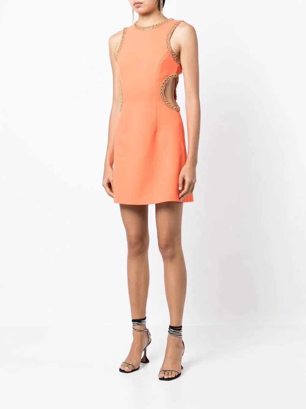 Rebecca Vallance Loretta Cut Out Mini Dress Orange Size 6 - Image 1