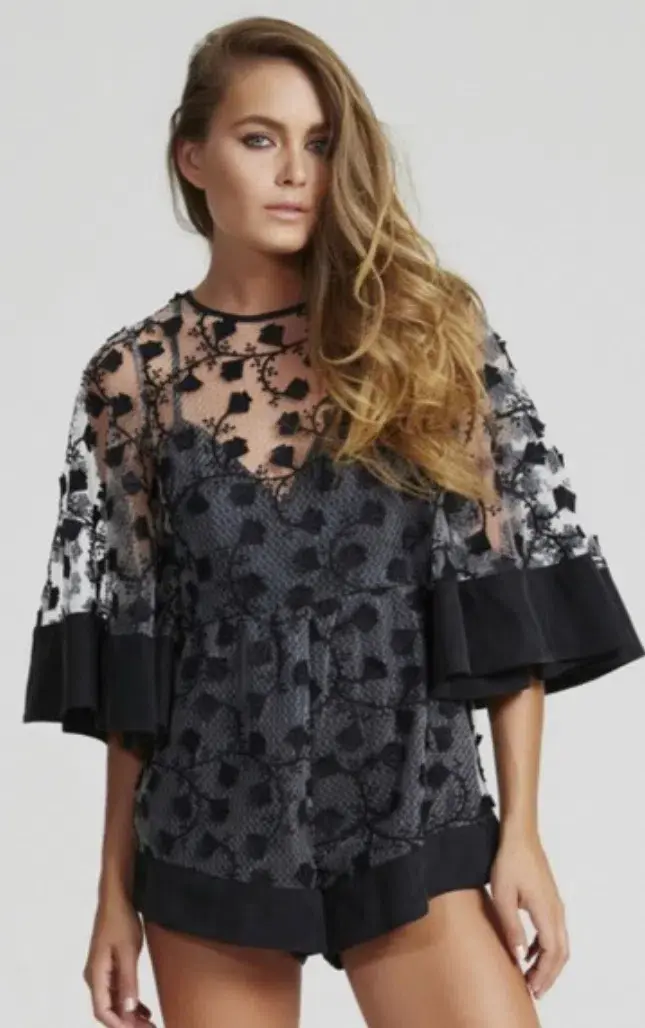 Alice McCall Gypsy Eyes Playsuit Black Size 6 - Image 2