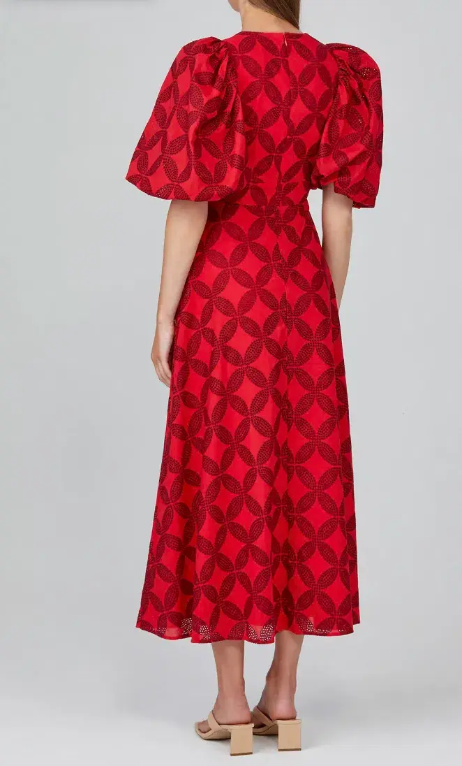 Acler Hamilton Midi Dress Red Size 10  for rent on The Volte - main image