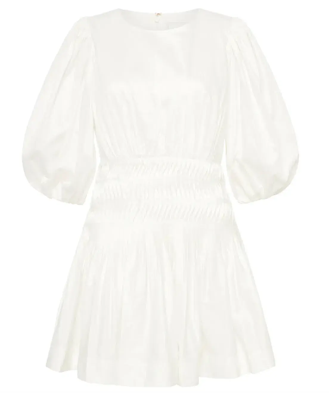 Aje Tidal Tucked Mini Dress White Size 8 / S - Image 4