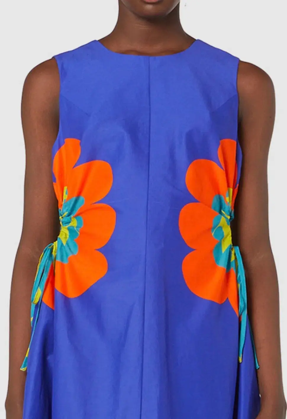 Gorman Puffy Flower Midi Dress Blue Size 8 - Image 4