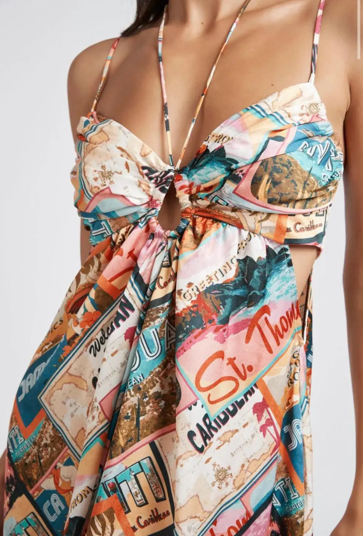 Sheike Caribbean Queen Dress Print Size 10  - Image 2