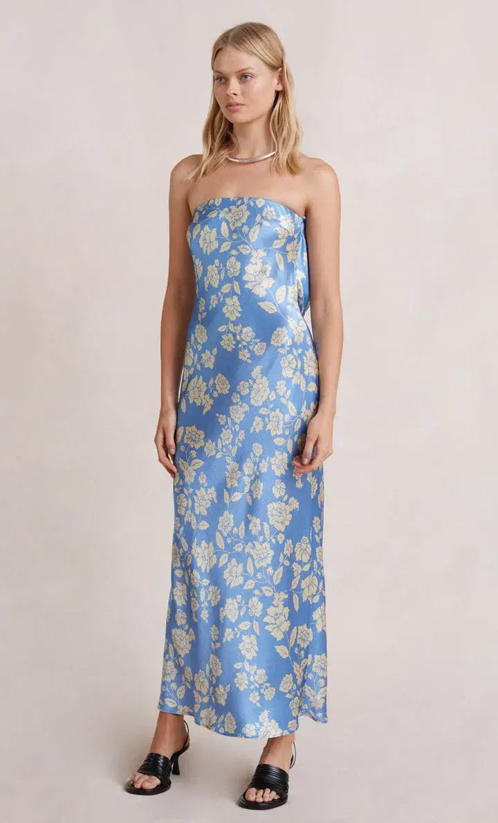 Bec & Bridge Blossom Dress Blue Print  for rent on The Volte - main image
