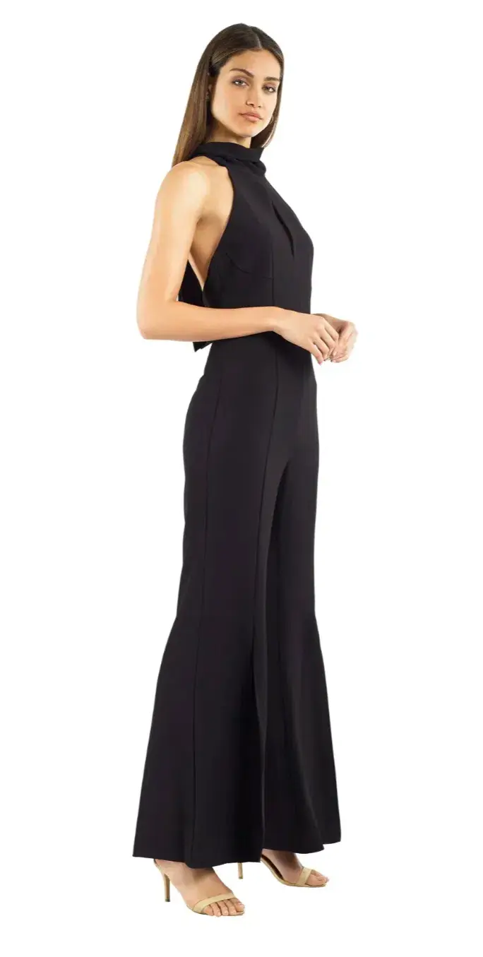  Nicholas Crepe Sleeveless Jumpsuit Black Size 12 - Image 2