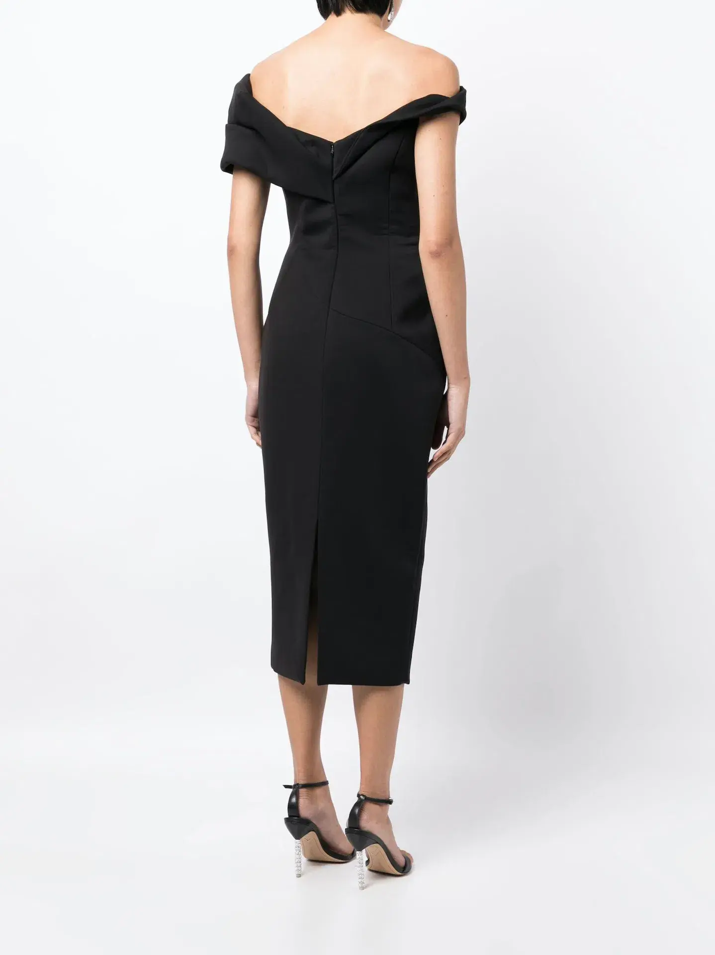Rachel Gilbert Matteo Midi Dress In Black Size 2 / AU 10  - Image 3