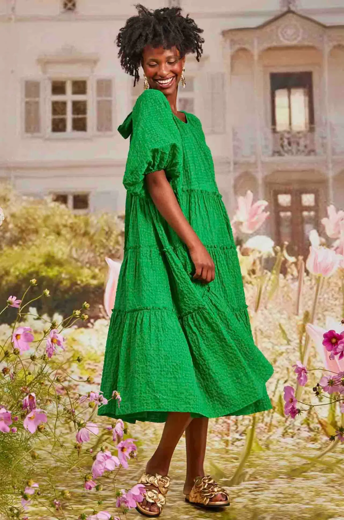 Trelise Cooper Sleeve It All To Me Dress Green Size 14 - Image 1