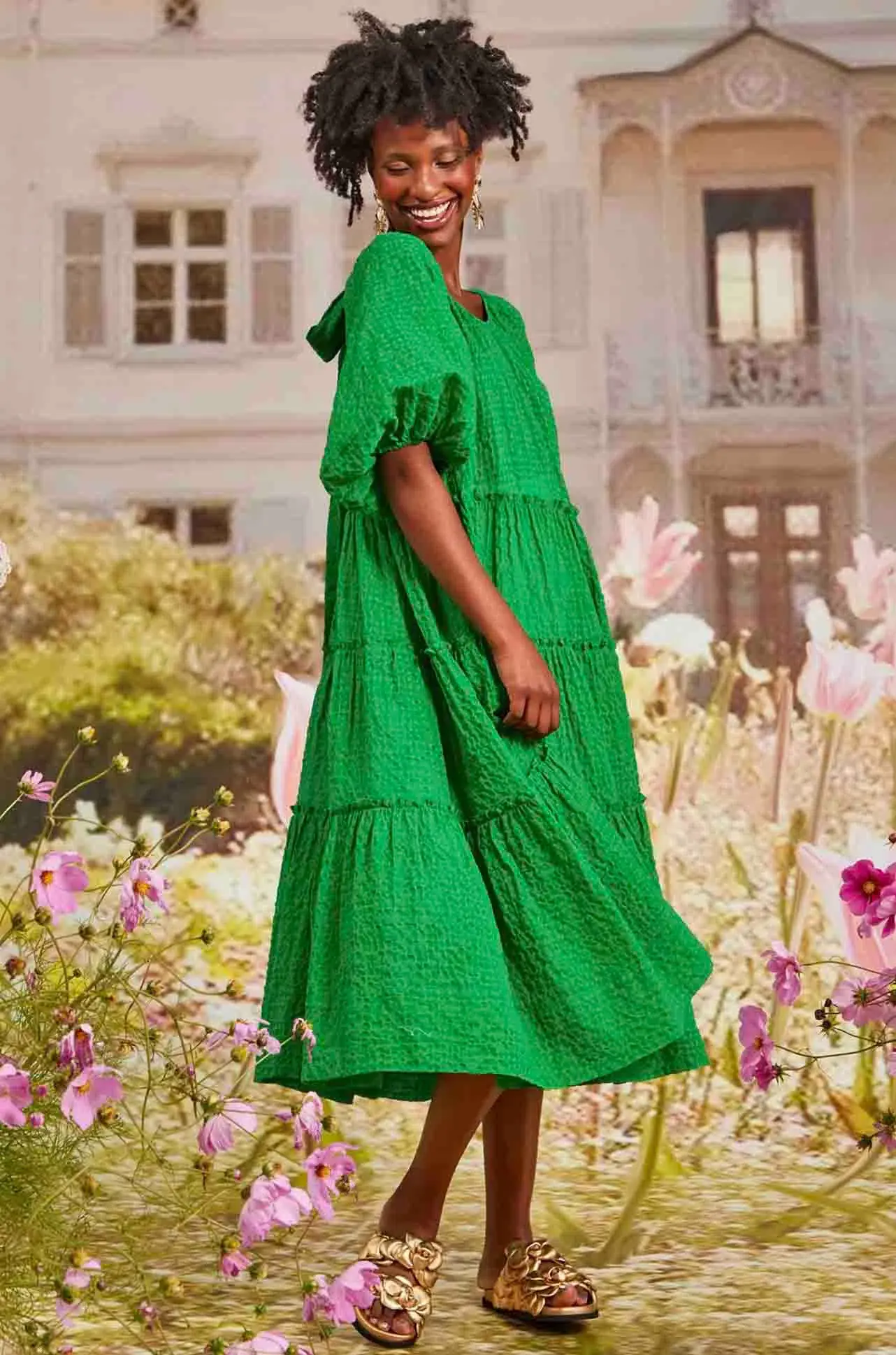 Trelise Cooper Sleeve It All To Me Dress Green Size 14 - Image 1