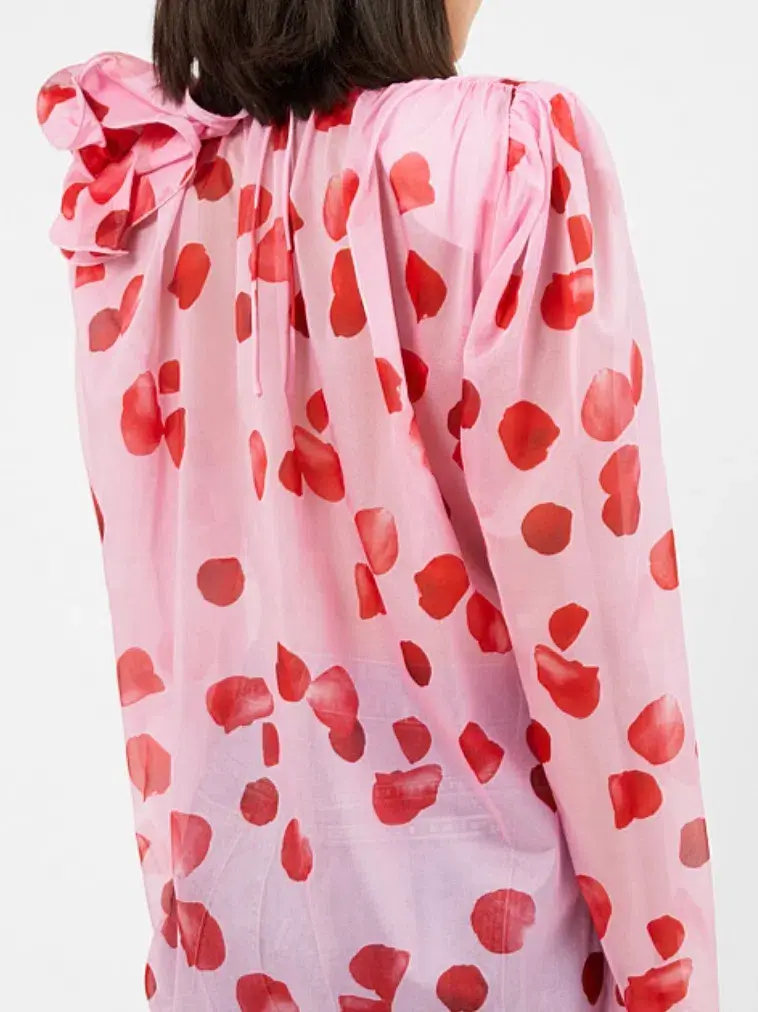 SELLING: Magda Butrym Flower Embellished Blouse Pink Petal Size 40 / Au 12 - Image 3