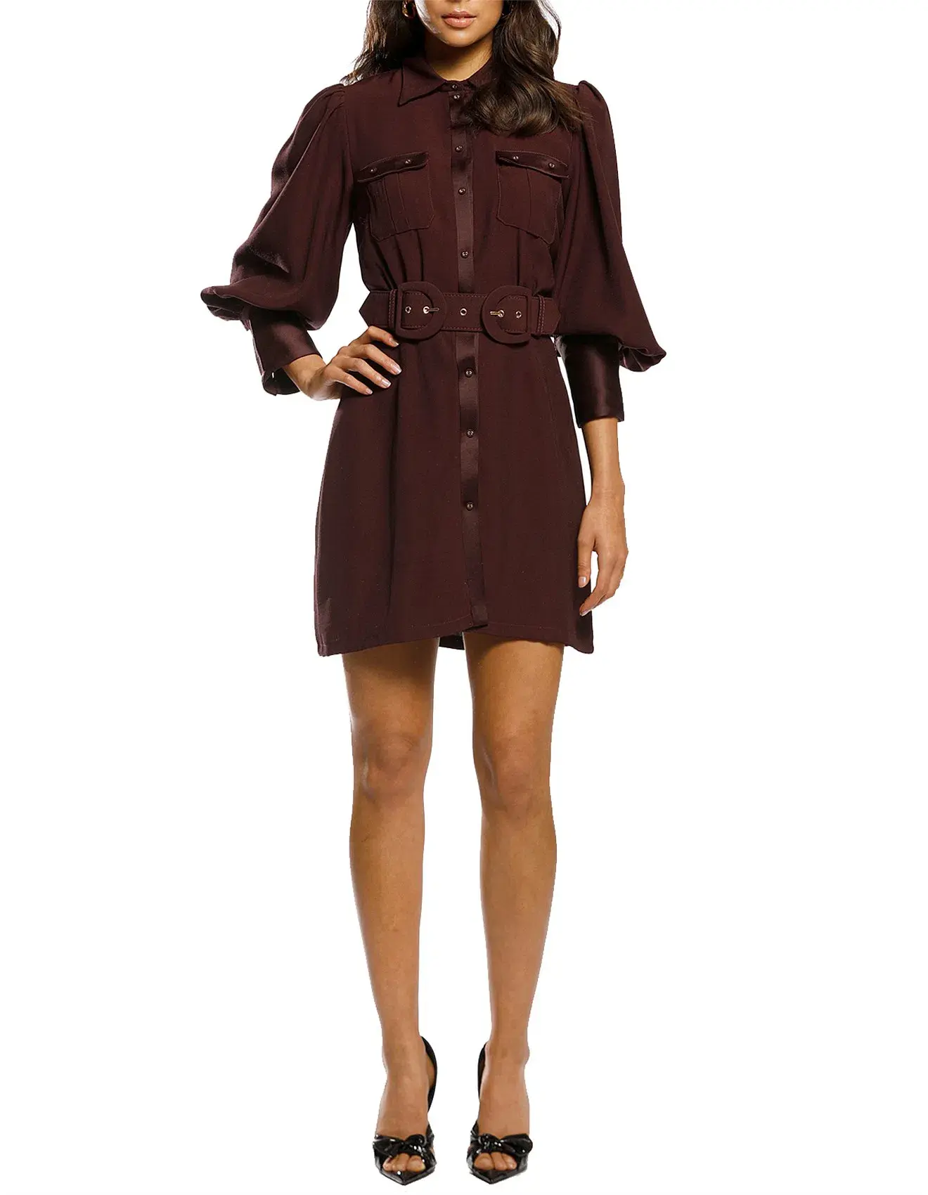 Pasduchas Austere Longsleeve Dress Burgundy Size 12 - Image 1