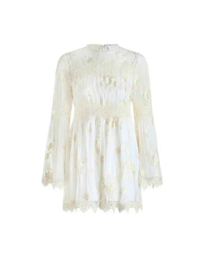 Zimmermann Tropicale Antique Playsuit Cream Size 1/Au 10  - Image 2