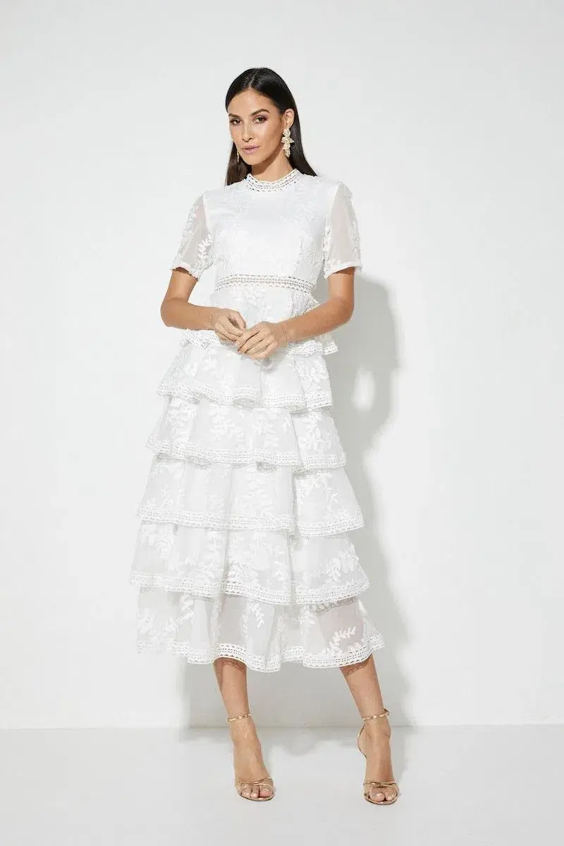 Mossman The Colossal Maxi Dress White Size 10 for rent on The Volte - main image