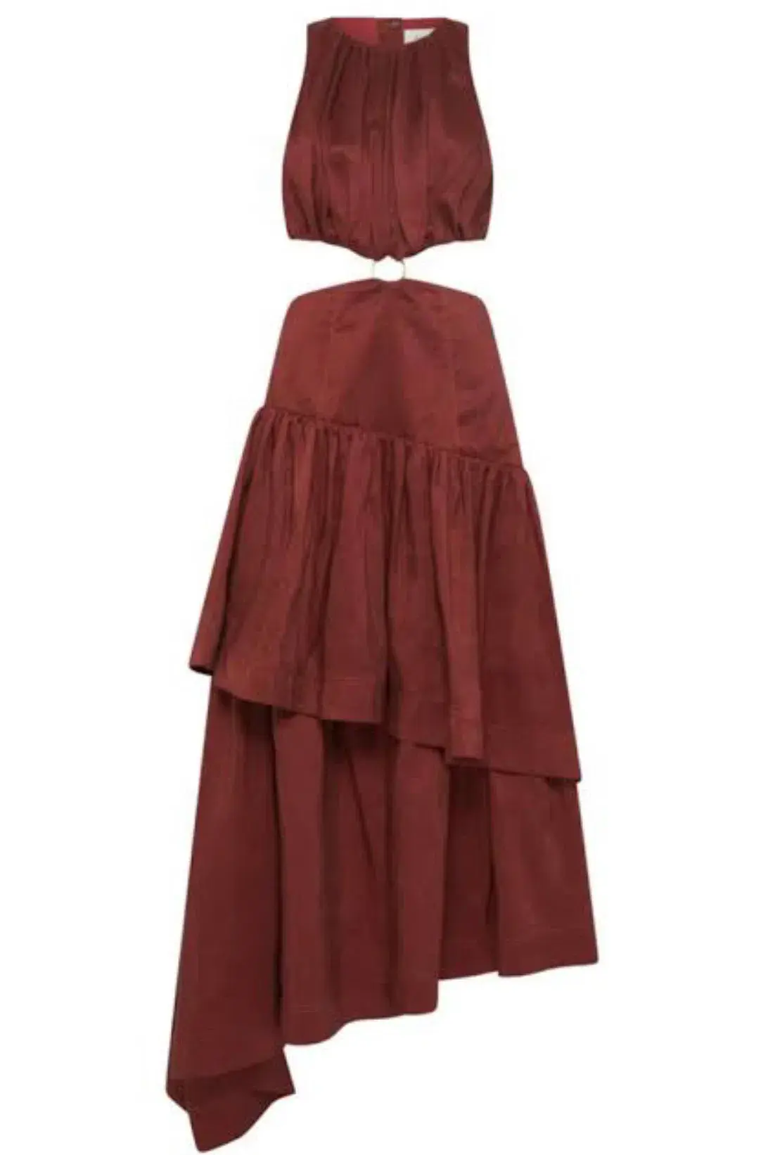 Aje Caliente Cut Out Dress Brown Size 10 - Image 4
