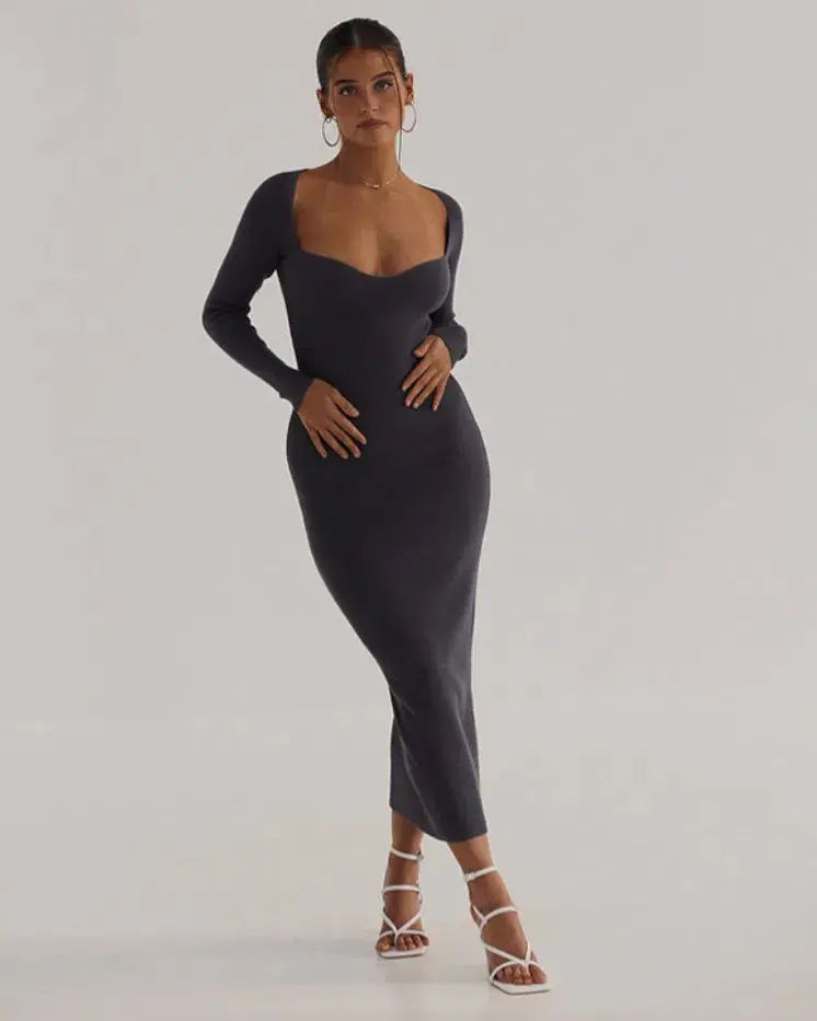 Indian Summer The Label Bella Maxi Dress Slate Size S/Au 8 - Image 2