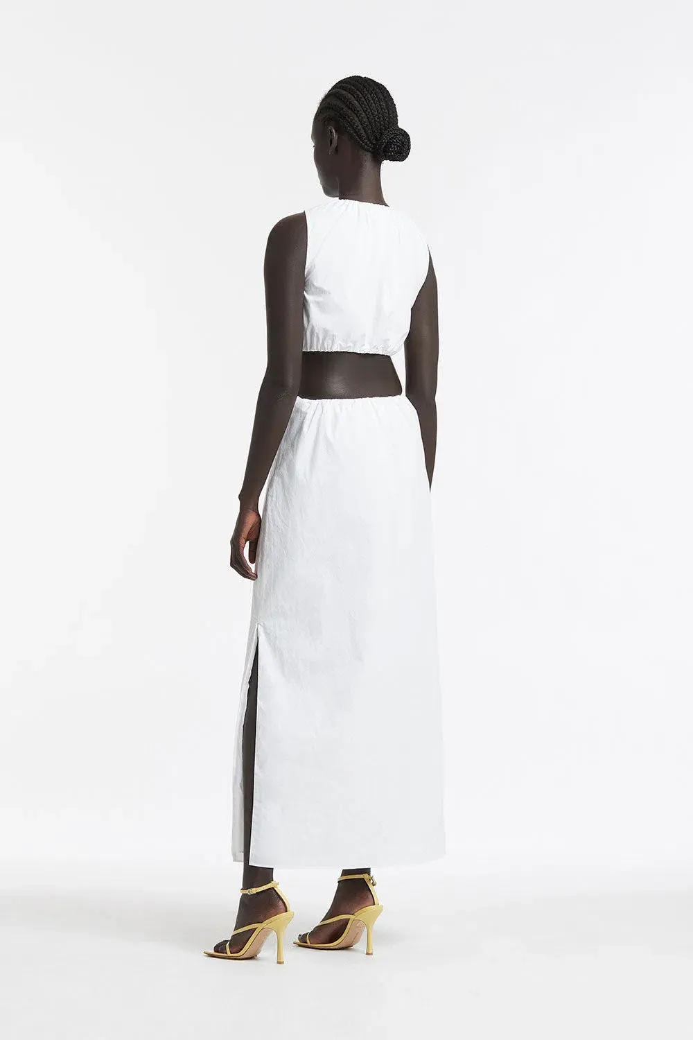 Sir the Label Anja Cut Out Midi Dress Chalk White Size 2 / AU 10  - Image 2