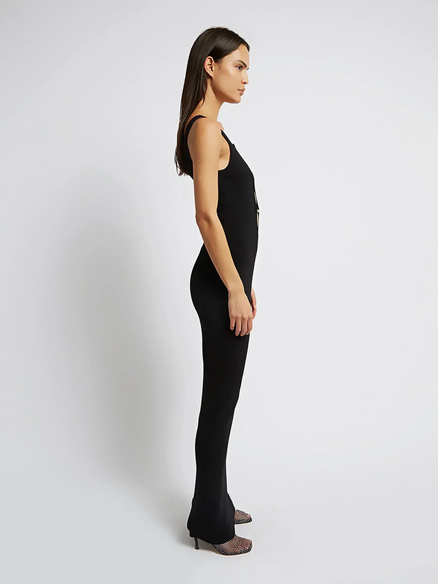 Christopher Esber Crystal Lattice Tank Dress Black Size XXS/AU 4 - Image 3