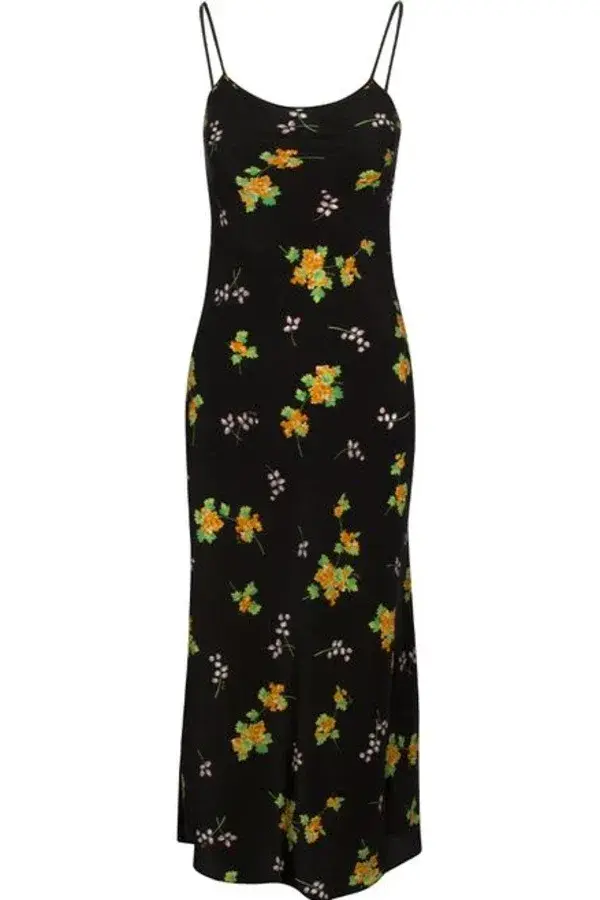Realisation Par Phoebe Blossom Bias Slip Dress Black Size Small - Image 1