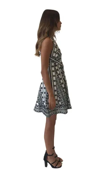 Thurley Star Crossed Lovers Dress Black/White Size 6 - Image 2