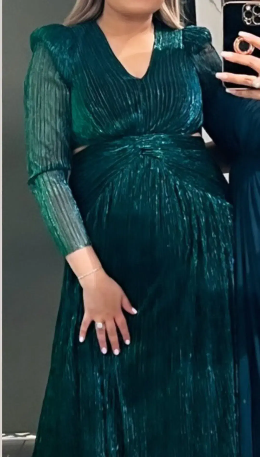 Sheike Millenium Dress Emerald Green Size 10 - Image 3