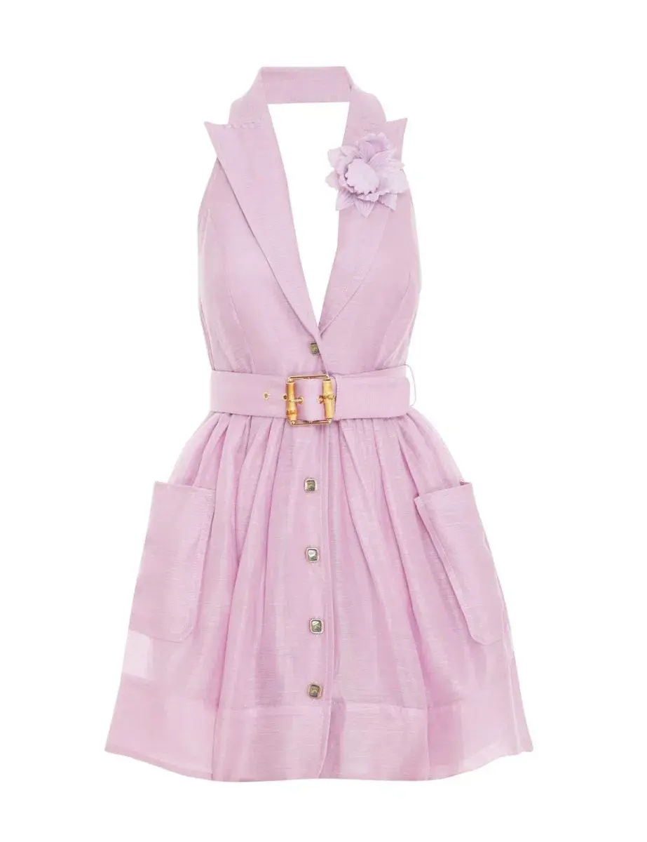 Zimmermann High Tide Tuxedo Mini Dress Lilac Size 1 / Au 10 - Image 2