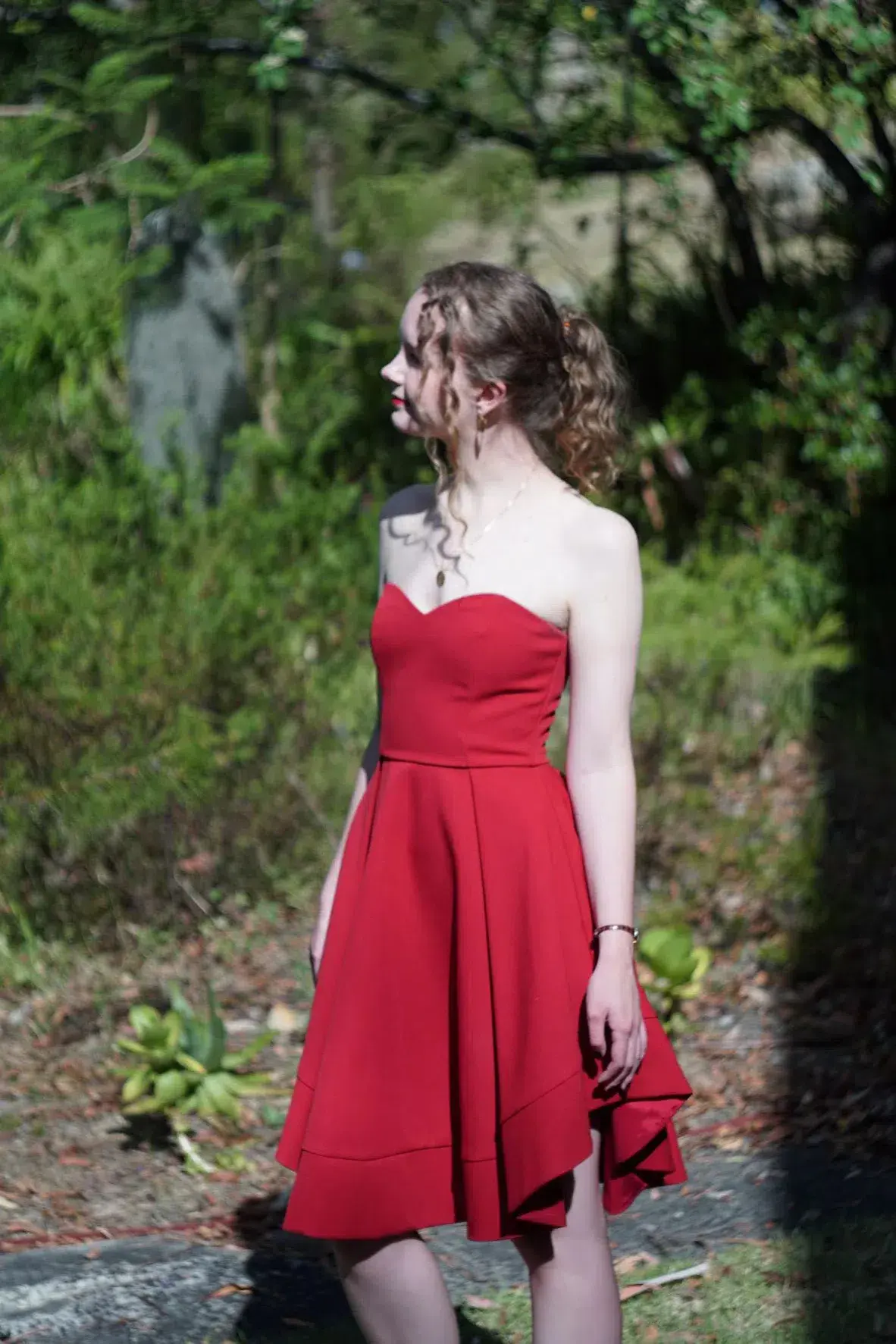 Pilgrim Midnight Chaos Dress in Red Size 6 - Image 4