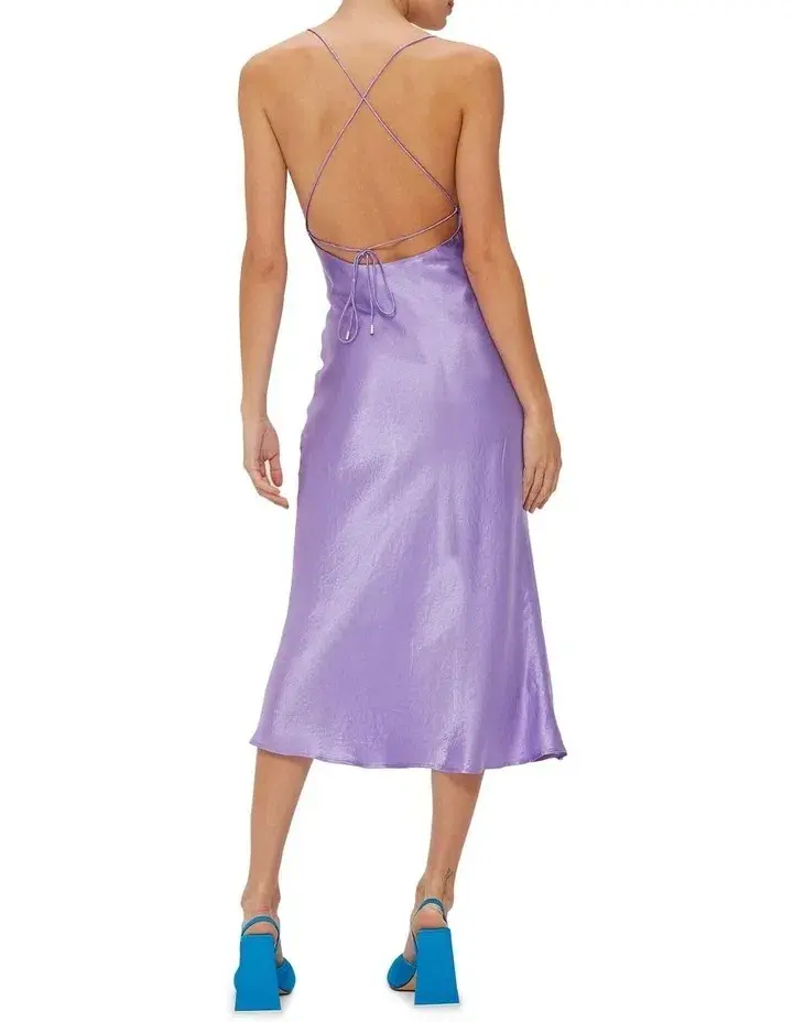 Third Form Crush Bias Midi Dress Violet Size 6 - Image 3