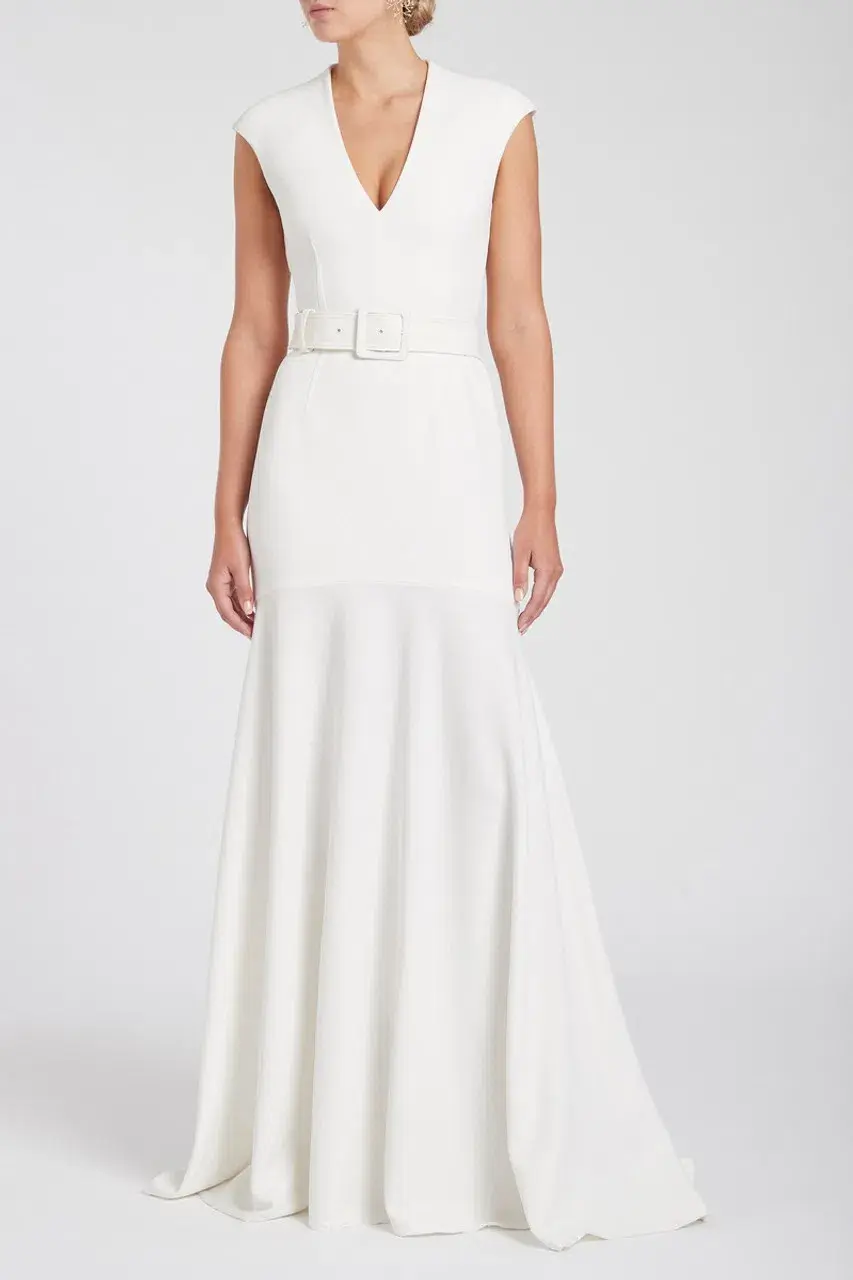 Rebecca Vallance Milan Gown White Size 12 for rent on The Volte - main image