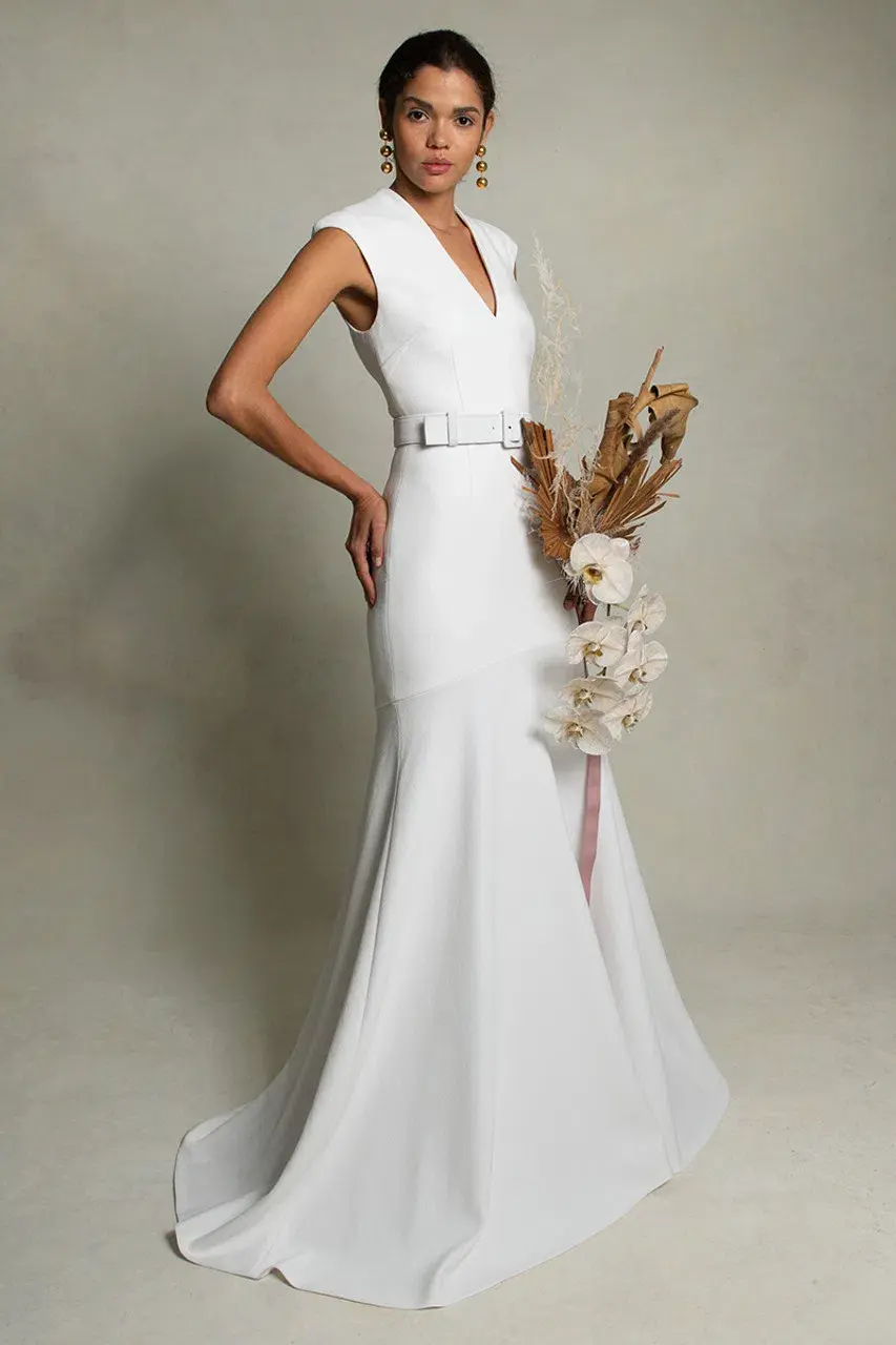 Rebecca Vallance Milan Gown White Size 12 - Image 1
