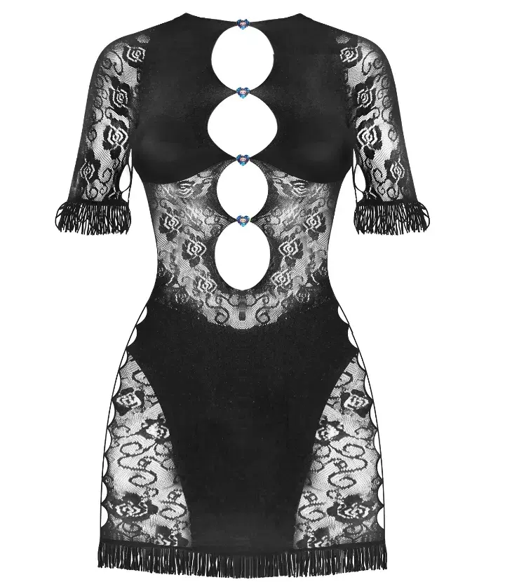 Poster Girl Floral Miranda Dress In Jet Black for rent on The Volte - main image