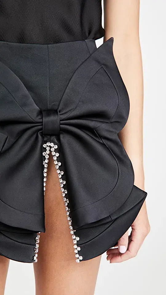 AREA NYC Butterfly Bow Skirt Black Size 12 for rent on The Volte - main image