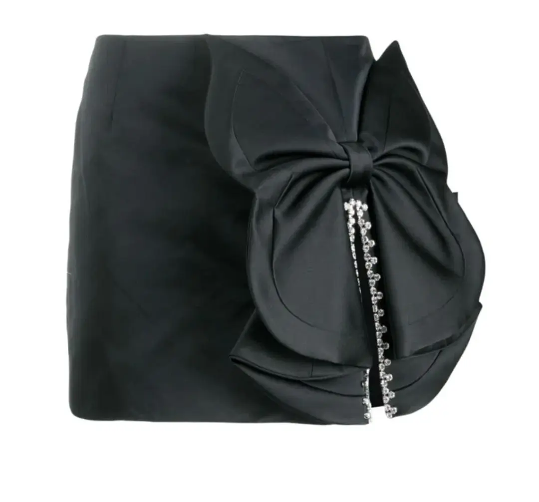 AREA NYC Butterfly Bow Skirt Black Size 12 for rent on The Volte - main image