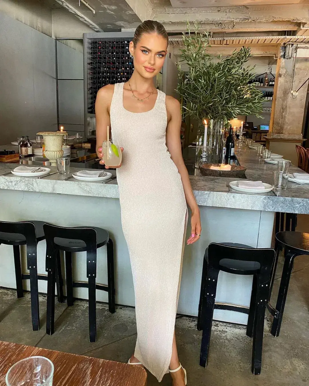 Rumer the Label Rosa Maxi Dress in Nude Size S / Au 8 - Image 5