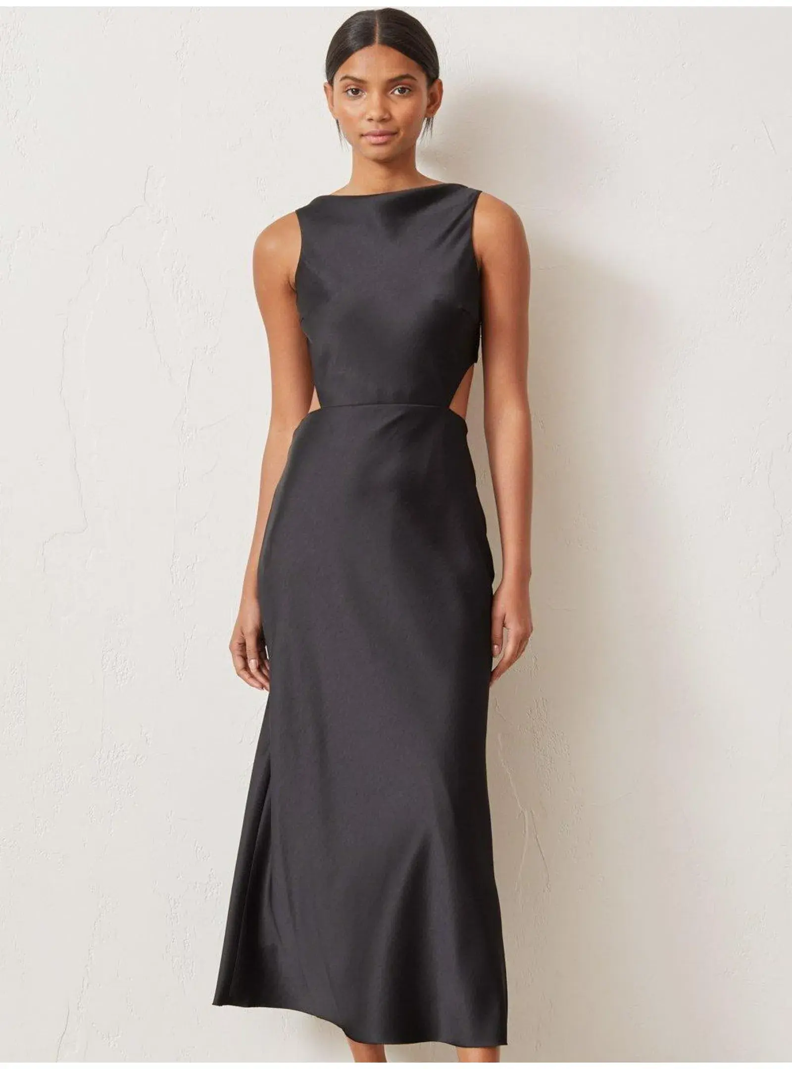 Bec & Bridge Seraphine Cut Out Midi Dress Black Size AU 6 - Image 2