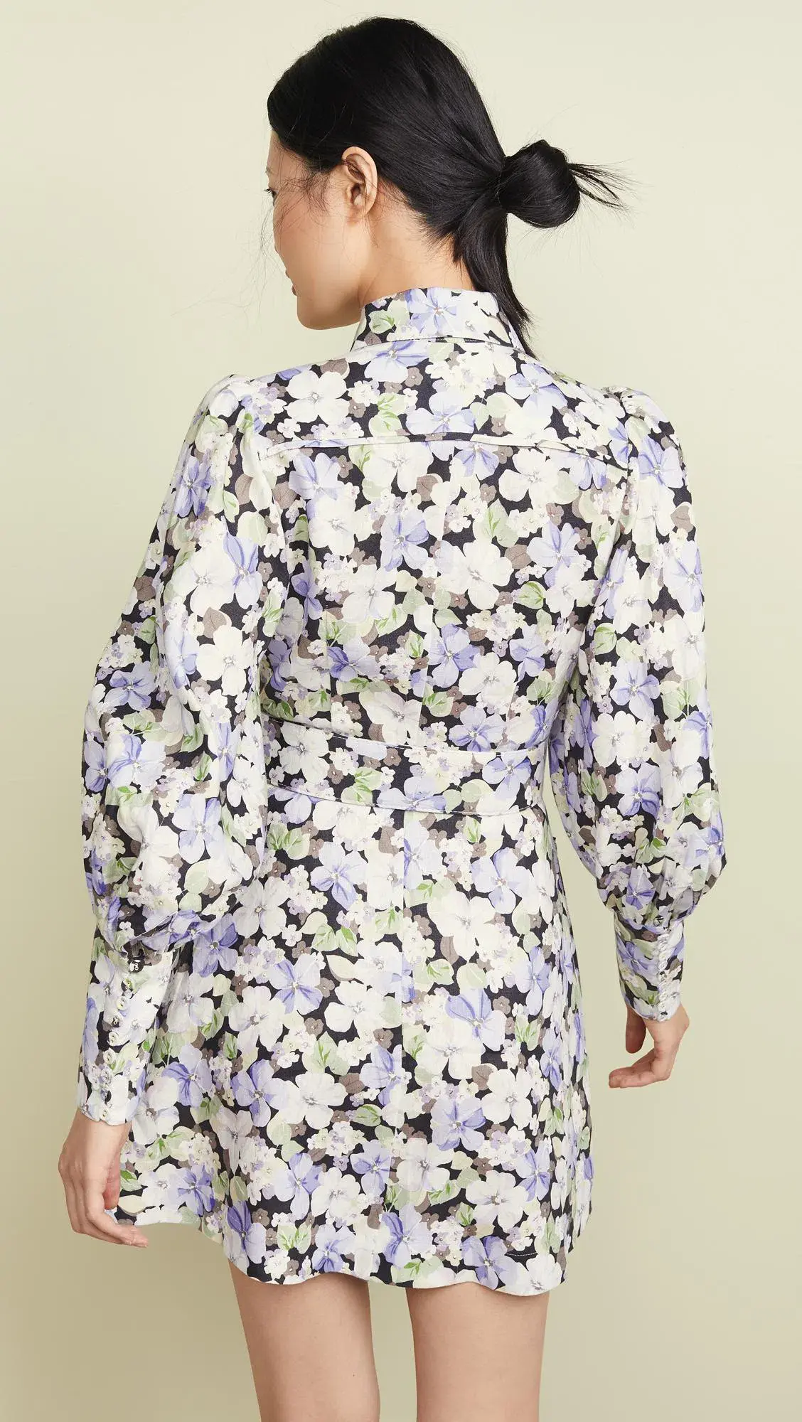 Zimmermann Ninety Six Shirt Mini Dress Floral Size 1 / Au 10 - Image 2