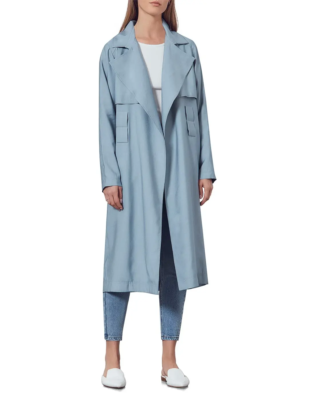 Viktoria & Woods Graduation Trench Coat Blue Size 0 / AU 6 for rent on The Volte - main image