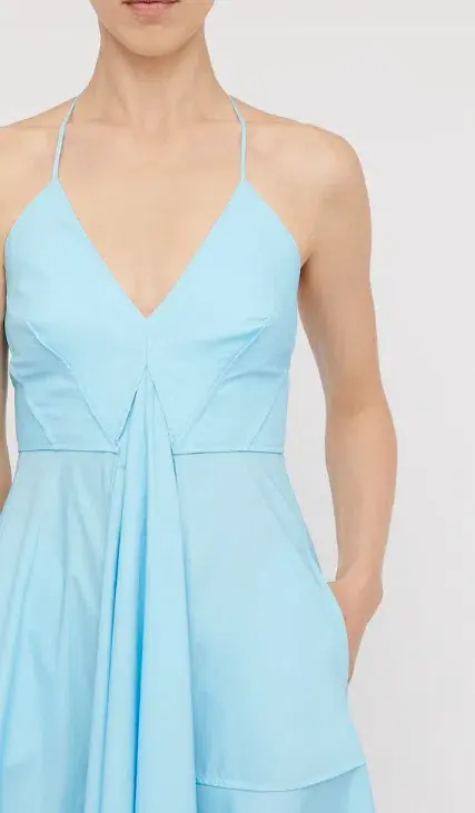 Scanlan Theodore Parachute Strappy Dress French Blue Size 6 / XS for rent on The Volte - main image