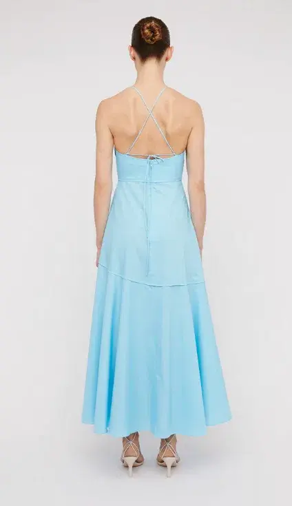 Scanlan Theodore Parachute Strappy Dress French Blue Size 6 / XS for rent on The Volte - main image