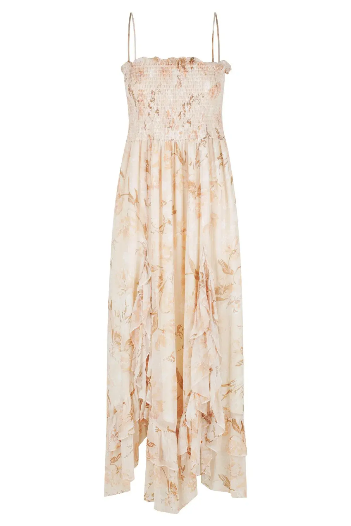 Shona Joy Nina Shirred Midi Dress Floral Size 12 / L - Image 3