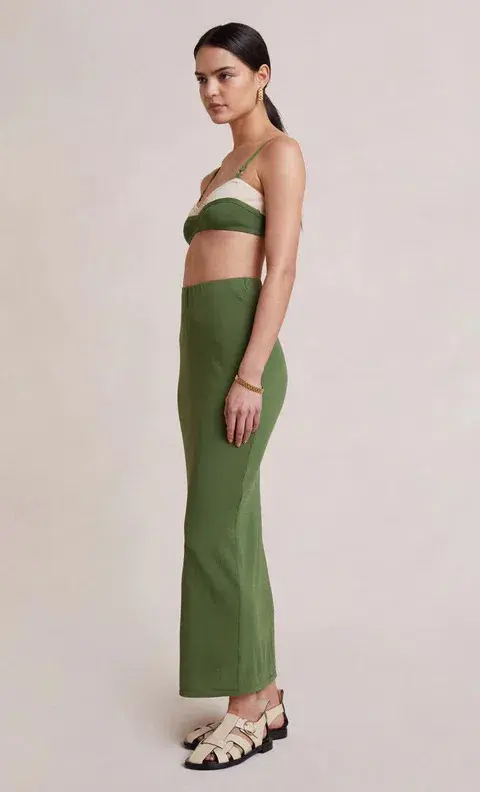 Bec & Bridge Miranda Knit Top and Skirt Set Olive Size 12 - Image 1