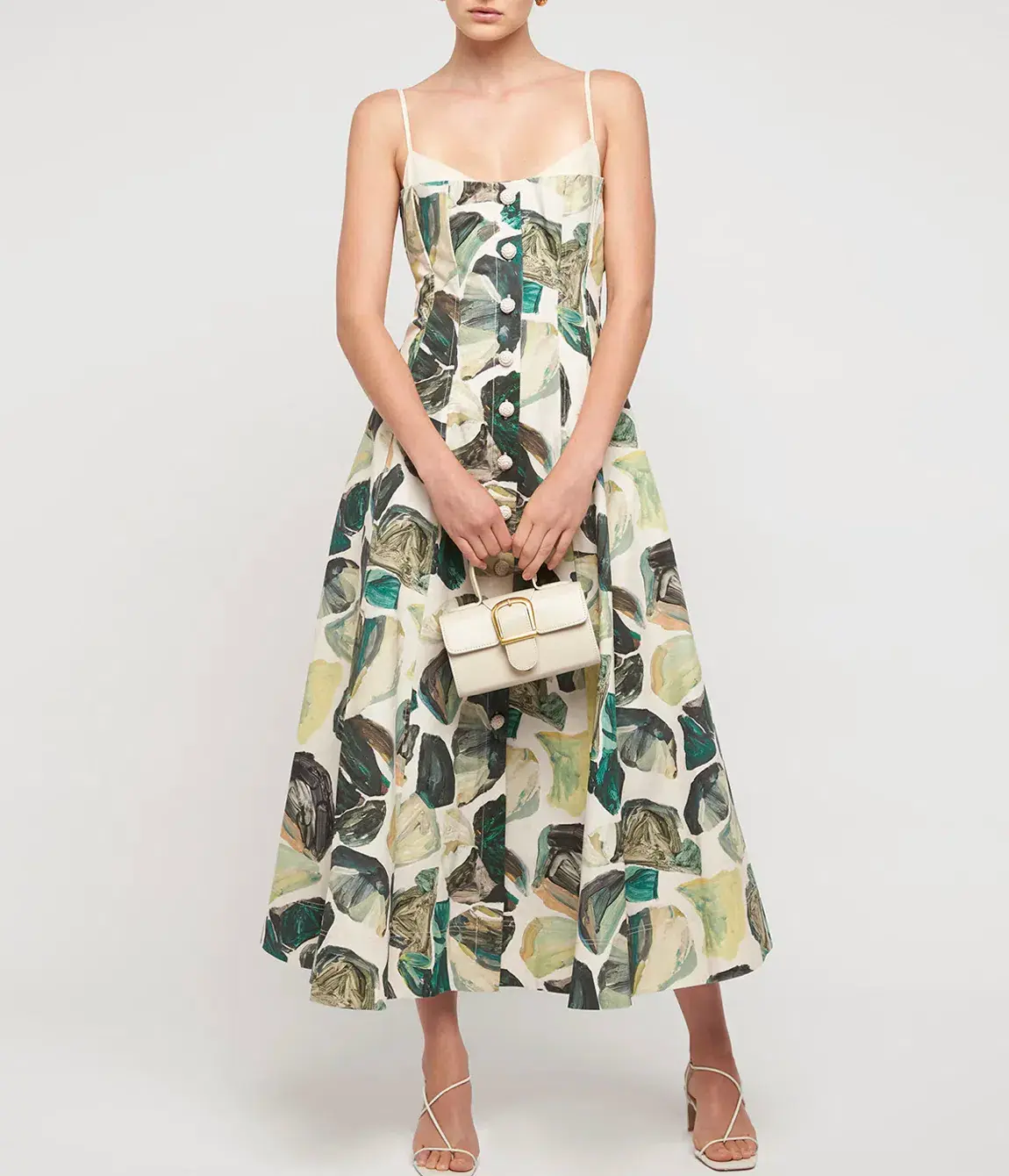 Alemais Siena Bandeau Midi Dress in Green Size 6  - Image 1