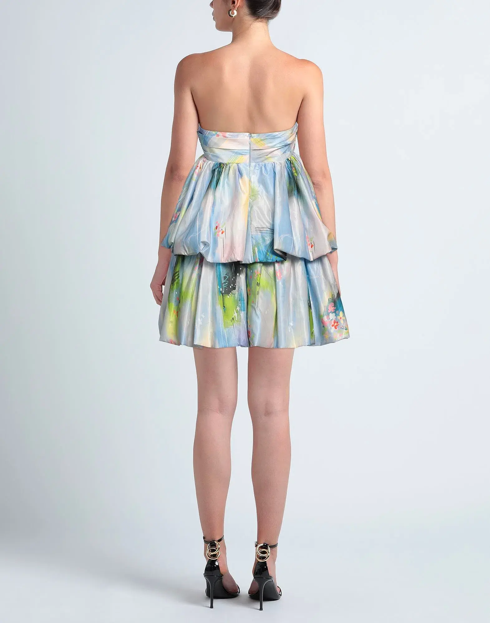 Leo Lin Daphne Strapless Bubble Dress Willow Print Size 10 - Image 2
