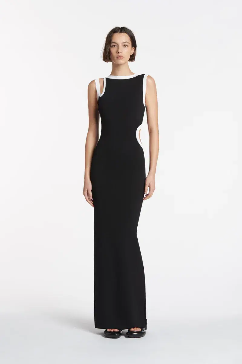 Sir the Label Evalina Cut Out Dress Black Size AU 10  - Image 2