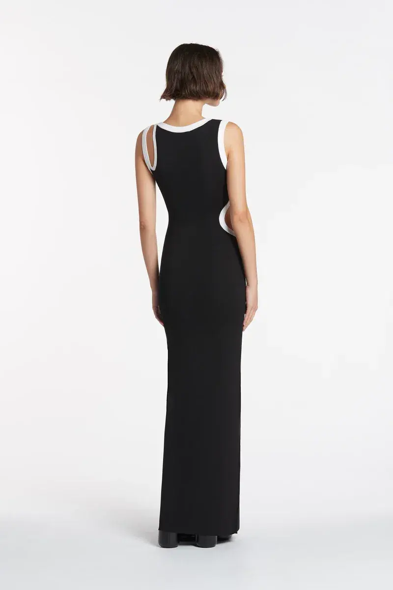 Sir the Label Evalina Cut Out Dress Black Size AU 10  - Image 3